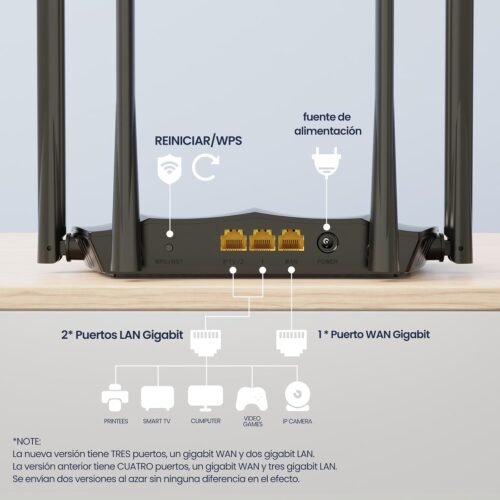 Tenda AC8 AC1200 Dual-Band MU-MIMO Wireless Gigabit Router - Image 3